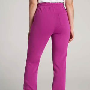 Pantalones Deportivos de Marca, Corte Regular, Pierna Ancha y Recta, con Cordón, Frente Plano, Casuales, Atléticos, 100% Algodón para Mujer - Product Image 4