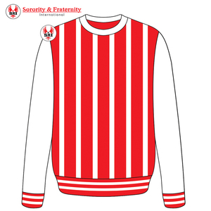เสื้อสเวตเชิ้ตคอกลมโอเวอร์ไซส์แบบกำหนดเอง กลุ่มนักเรียนหญิงเดลต้า ซิกมา คุณภาพสูง เสื้อสเวตเชิ้ตคอกลมแบบกรีก ผ้าฟลีซลายพิมพ์ - Product Image 2
