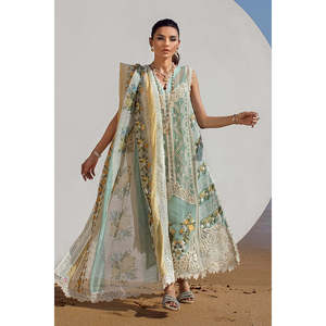 Conjuntos de Traje de Mujer Crimson X Saira Shakira Luxury Lawn para D2, Verano Siciliano, Aqua-TC-122 - Product Image 3