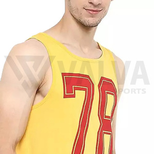 Últimas tendencias, camisetas sin mangas informales para hombres, logotipo personalizado, tela suave elástica transpirable, decoración estampada para gimnasio de verano - Product Image 4