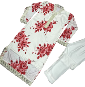 Haute vente Punjabi femmes Salwar Kameez ensemble indien Kurti pantalon Dupatta avec taille naturelle prix de gros - Product Image 1