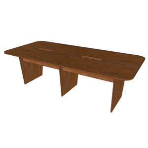 Contemporary Minimalist Rectangular Meeting <b>Table</b> 240x120cm with Rubber Wood Legs for Conference Room & Hotel-BH68009 - Product Image 5