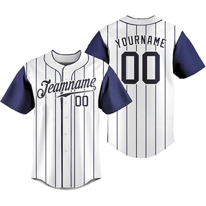 Breathable High Quality 100% Polyester Sportswear OEM Custom Low MOQ V-neck Baseball Jersey Short Sleeves Manufacturer Pakistan - Product Image 1