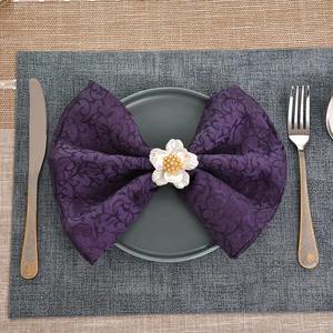 Floral <b>Resin</b> & Metal Napkin Rings-Stocked Durable Eco-Friendly Classic Design for Dining Table Decor - Product Image 2