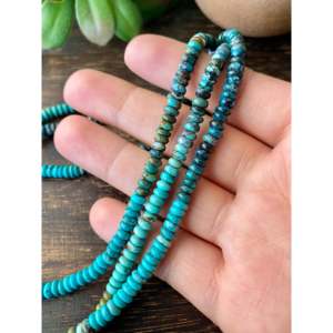 Collier multi-brins de style Navajo, design superposé, multi-turquoises, argent sterling, perles, authentique et authentifié - Product Image 5