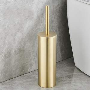 Porte-brosse de toilette en métal autoportant pour la décoration de la zone des toilettes, alliant utilité pratique et design élégant - Product Image 3