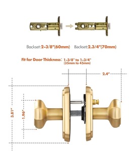 Bouton de porte design en or haut de gamme avec motif unique, parfait pour les intérieurs élégants dans les appartements, les villas et les hôtels de l'Inde - Product Image 4