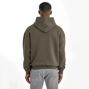 Pullover Oversized <b>Hoodies</b> High Quality <b>Thick</b> Oversized Heavyweight Blank Fleece Hoodie Custom Logo Cotton Blend <b>Men</b> <b>Hoodies</b> - Product Image 4