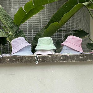 Sombreros de cubo de ala ancha multicolor, sombreros lisos personalizados, sombreros de cubo de alta calidad, gorra en blanco ajustable para exteriores - Product Image 2