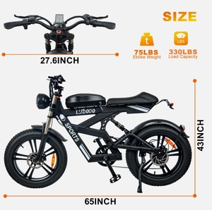 จักรยานไฟฟ้า HY 1000W สำหรับผู้ใหญ่75ไมล์ยางอ้วน20 30MPH จักรยานเสือภูเขาออฟโรด - Product Image 3