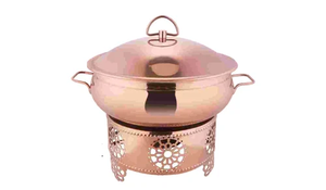 Plat élégant en laiton fabriqué à la main idéal pour les banquets d'événements de luxe et les présentoirs de repas traditionnels à la maison - Product Image 2