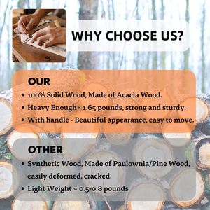 Plateau décoratif en bois d'acacia rustique 13 "plateaux de table basse de service ronds avec poignées en métal noir bougeoir parfum - Product Image 3