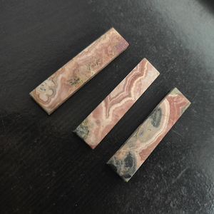 3 uds. Rodocrosita Natural 45x10x5mm cabujón plano rectangular 102,6 Cts lote Iroc ventas calidad Rosa Rodocrosita cabina US $140,71 - Product Image 3