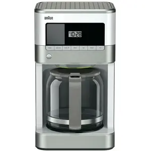 Braun KF7070 BrewSense caffettiera in vetro a goccia, 12 tazze, acciaio inossidabile