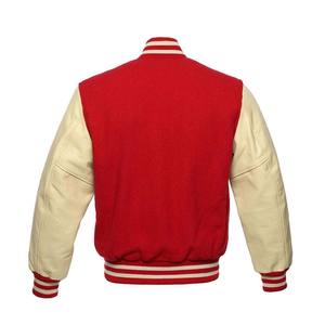 Chaqueta Varsity Cómoda al por Mayor con Mangas de Cuero para Hombre, Chaquetas de Invierno para Hombre de la Mejor Calidad, 100% Lana, Corte Regular - Product Image 6