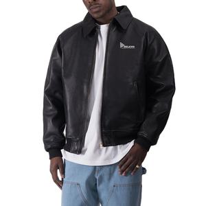 Chaqueta de Cuero Vintage para Hombre, Chaqueta de Motero Clásica con Cierre, Prenda Exterior Duradera y Elegante, Diseño Personalizado de Fabricante - Product Image 3