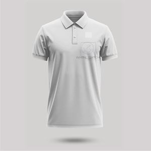 Camiseta de Golf Personalizada OEM para Hombre, 100% Algodón, Manga Corta, Color Sólido, con Logotipo Bordado Personalizado, Transpirable - Product Image 2