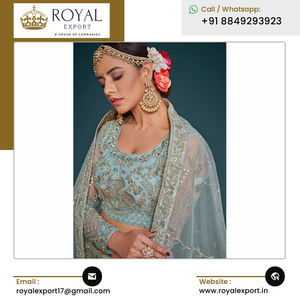 Vente en gros Design élégant 2023 Offre Spéciale spécial fête porter Zari broderie Net Lehenga Choli à bon prix - Product Image 3