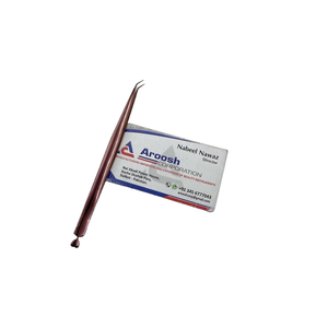 Vente en gros de pinces professionnelles en or rose à 45 degrés en acier inoxydable pince à épiler extension de cils avec logo personnalisé durable - Product Image 1