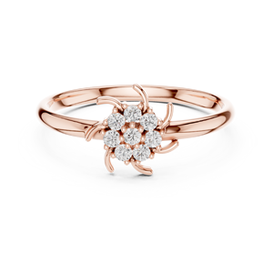 Blinkz Jewels Anillo de diamante de 14K hecho a mano Estilo de moda ajustable para niñas - Product Image 2