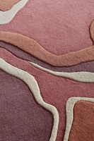 INDISCHER TEPPICH Flamingo 100% Neuseeländische Wolle Handgetuftet Dicker Hochflor Moderner Abstrakter Rechteckiger Anpassbarer Teppich mit Latex-Rückseite