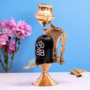 Soporte Metálico Soldado Modelo Smart Fashion Deal con Base Negra Jaladhari para Decoración Religiosa Pooja Rajasthan - Product Image 2