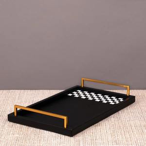 Plateau de service en émail métallique de qualité supérieure, finition artisanale, pour la maison, l'hôtel, le restaurant, la salle à manger et le service - Product Image 3