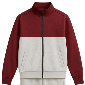 Customizable Design Best Quality 100% Cotton Fleece Winter Comfortable Track Suit Breathable with Collar Front Logo - Product Image 1