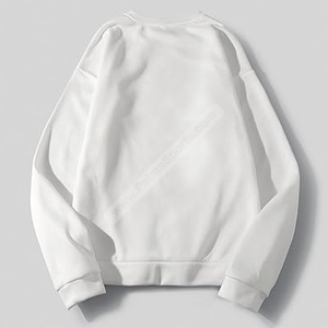 Sweat-shirt surdimensionné pour hommes 100% coton de haute qualité grande taille blanc col rond personnalisé solide léger respirant pour l'hiver - Product Image 2