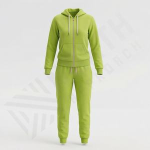 Ensemble de survêtement deux pièces pour femmes, automne-hiver, sweat-shirts streetwear, qualité supérieure, fermeture éclair, tenue de jogging à capuche, couleur personnalisée - Product Image 1