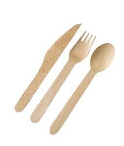 Ensemble de couverts jetables biodégradables avec logo personnalisé, ensemble de couverts jetables à usage unique, ensemble de couverts - Product Image 1