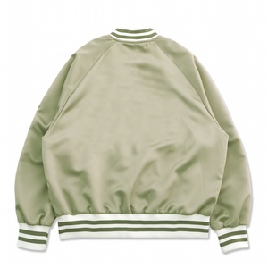 OEM Service Men's Custom Satin Canvas Varsity Bomber <b>Jacket</b> with Embroidery and Front Logo Winter Reversible Windproof - Product Image 5