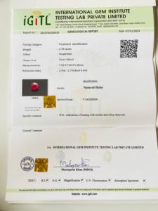 ทับทิมธรรมชาติคุณภาพ AAA ได้รับการรับรองว่าเป็นวงรีตัด2.79 CTS อัญมณีที่มีความมันวาวยอดเยี่ยมการตัดที่สมบูรณ์แบบในราคาที่ถูก - Product Image 6