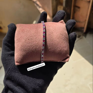 สร้อยข้อมือเพทายสีเงินสีชมพูและสีขาว925ปรับแต่งสไตล์ฮิปฮอป - Product Image 4