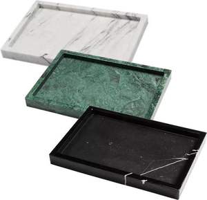 Plateau en marbre intemporel, idéal pour un service élégant, une présentation décorative et des accessoires de décoration intérieure haut de gamme - Product Image 5