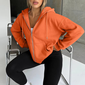 Mujeres en blanco de gran tamaño Drop Shoulder figuras de punto personalizado bordado Puff impresión Sudadera con capucha cómoda Terry Streetwear - Product Image 5