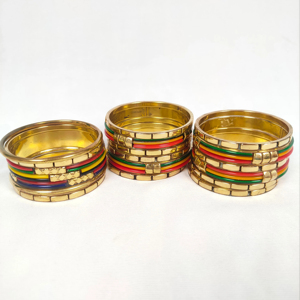 HZ0010 Hot Selling Chinese Style Enamel Painted brass Bracelet New Oil Drop Opening Design Tourist Attractions Fashion Bangles - Product Image 1