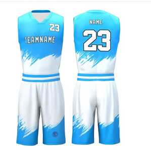 Camiseta de Fútbol Personalizada con Sublimación Blanca y Azul, de Secado Rápido, para Entrenamiento Deportivo, Nueva, para Jugadores de Fútbol - Product Image 1