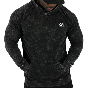 Fabricant direct 100% coton sur mesure Sweats à capuche à manches longues délavés à l'acide Matériau durable Meilleure conception Lavage à l'acide de haute qualité - Product Image 2