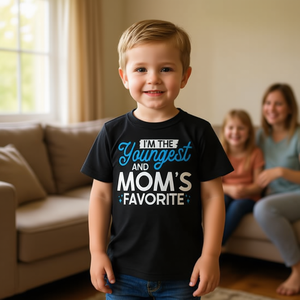 Maglietta promozionale personalizzabile preferita da fratello più piccolo e mamma - Product Image 1