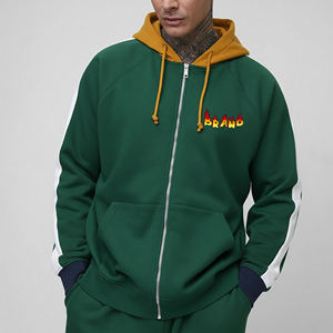 Sudaderas de Invierno de Alta Calidad para Hombre, 100% Algodón, Felpa, Corte Holgado, 2 Colores, Logotipo Bordado Personalizado, Cierre de Cremallera - Product Image 4