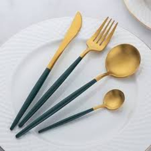 <b>Hammer</b> Mirrored Steel Cutlery Flatware Set Silverware Cutlery Set 24pc Classic Style Solid Stainless Wedding Sustainable Elegant - Product Image 4