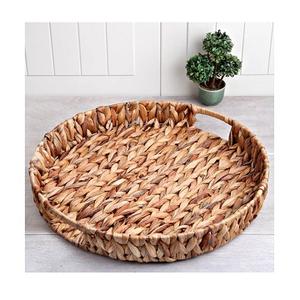 Plateau de service en rotin abordable Rangement indien Plateaux en osier naturel Assiette rectangulaire Petit déjeuner Décoration en gros Plateau en rotin - Product Image 1
