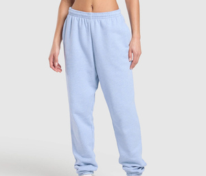 Pantalon de jogging pour femme, taille haute, hiver, devant plat, confortable, respirant, tricoté, décontracté, coupe droite - Product Image 6