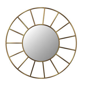 Handmade Geometric Metal Sunburst Hanging <b>Mirror</b> for Modern Home Decor in Living Room Bathroom or Foyer for Wedding - Product Image 4