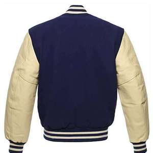 Chaqueta Varsity de Lana Transpirable de Alta Calidad, con Logotipo Bordado en la Parte Delantera, Personalizable, Mangas Largas, Estilo Casual para Invierno - Product Image 3