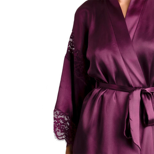 New Design Women High Quality 100% Silk Thermal Night Gowns Top Selling Cheap Price Breathable Casual Customized Color - Product Image 4