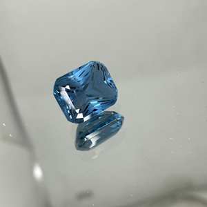 20กะรัต100% ธรรมชาติลอนดอนสีฟ้าบุษราคัมรูปแปดเหลี่ยมหินที่มีความแม่นยำตัดประกายอัญมณีหลวมราคาขายส่งอัญมณี - Product Image 2