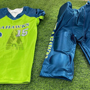 Maillots de football américain unisexes 2024, logo personnalisé imprimé, respirant, séchage rapide, taille XL, ensembles uniformes pour usage sportif - Product Image 2
