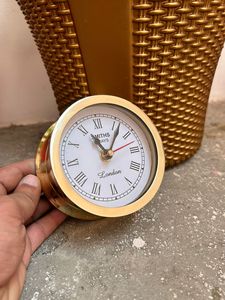 Horloge murale en laiton nautique antique montre numérique à face unique moderne de luxe Art déco Design Quartz pour la maison en plein air - Product Image 3